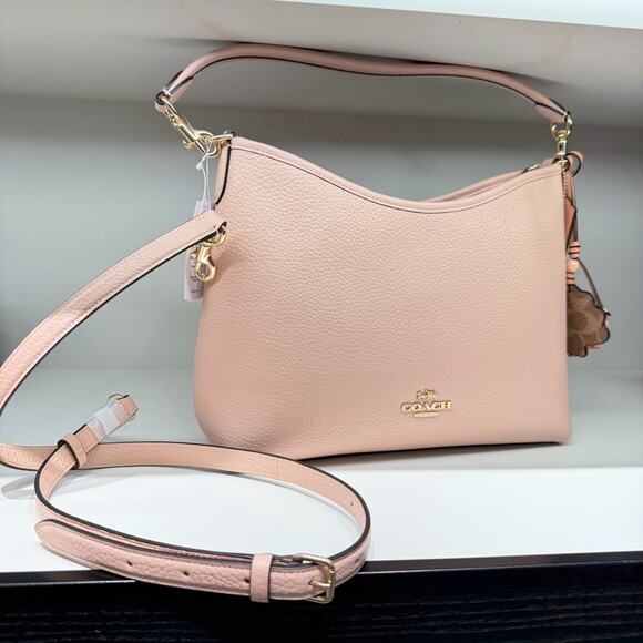 Coach Laurel Shoulder Bag With Seahorse Charm CBH81 Cream/Tan - Picture 1 of 15
